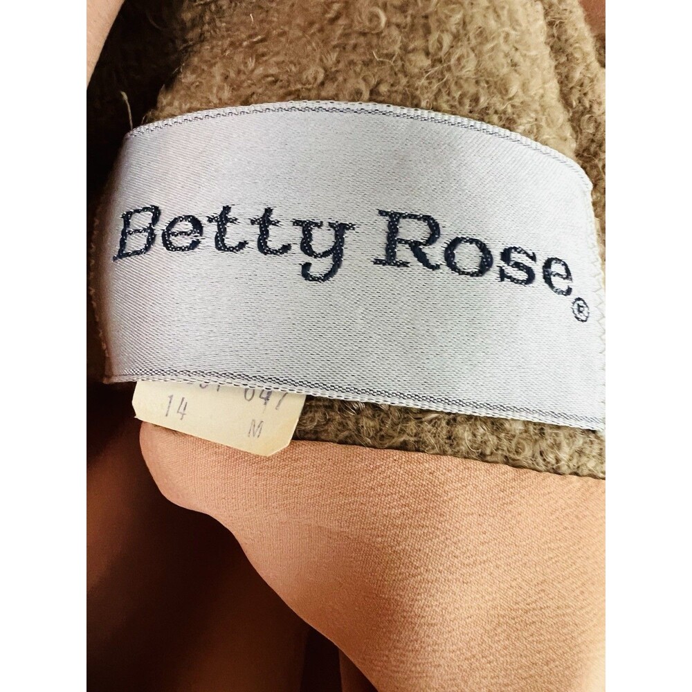 Vintage *Betty Rose* Brown Fur Trim 60s 70s Tweed Dress Jacket Size 14 - Picture 8 of 9